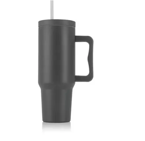 Preț promoțional 1605TER030 Termoszbögre cu un pai cu urechi 1.2L Gri