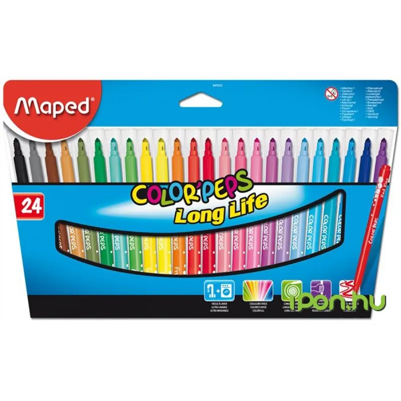 Cel mai bun preț Color Peps lavabil marker 24 buc / cutie (karton ambalare)