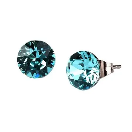 ART CRYSTELLA Cercei SWAROVSKI cu cristal light turcoaz de culoarea 8mm Ofertă specială