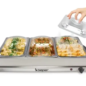 Cel mai vândut BEPER P101TEM002 Stand pentru bufet 300W 1.1L/2.4L inoxidabil oţel