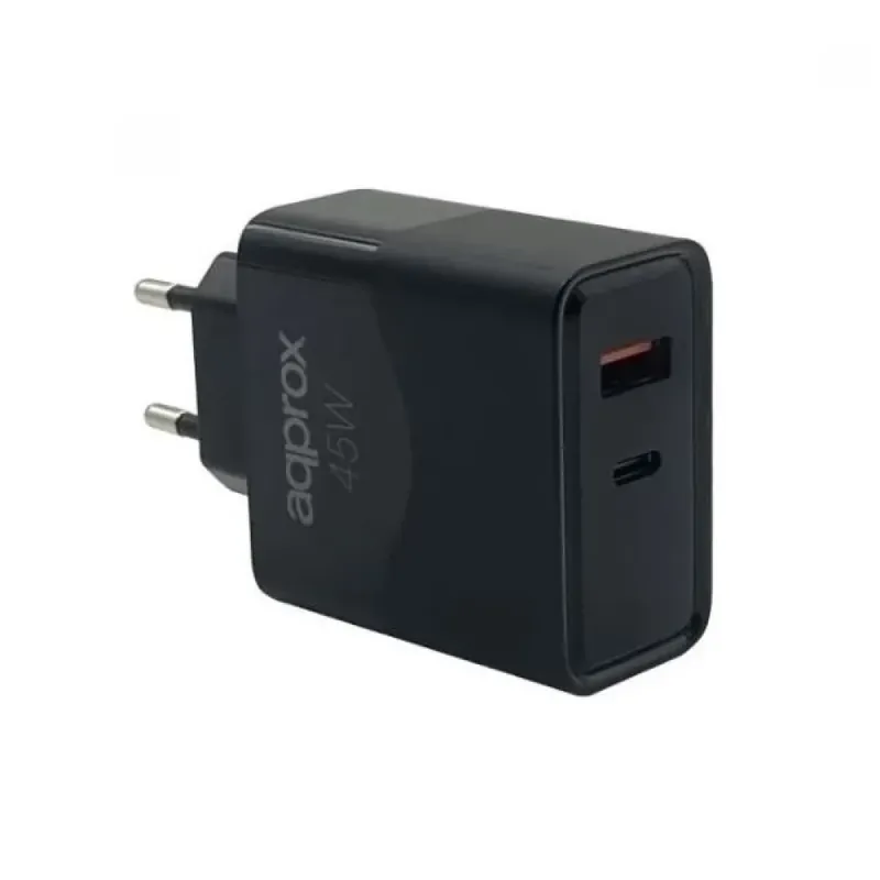Retur gratuit APPROX de rețea încărcător 45W + USB Type C cablu negru