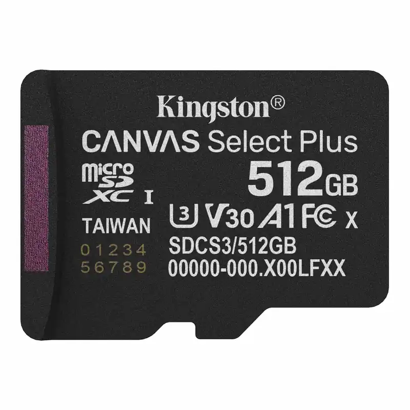 KINGSTON Canvas Select Plus 512GB MicroSDXC 30 MB/s SDCS3/512GBSP Cumpără online