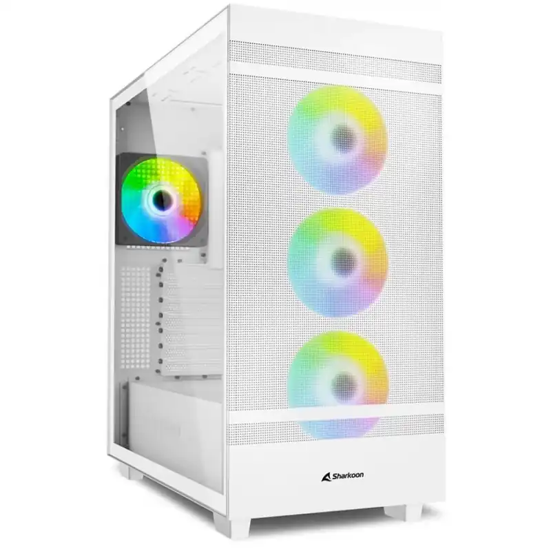SHARKOON Rebel C50 RGB TG alb Livrare rapidă