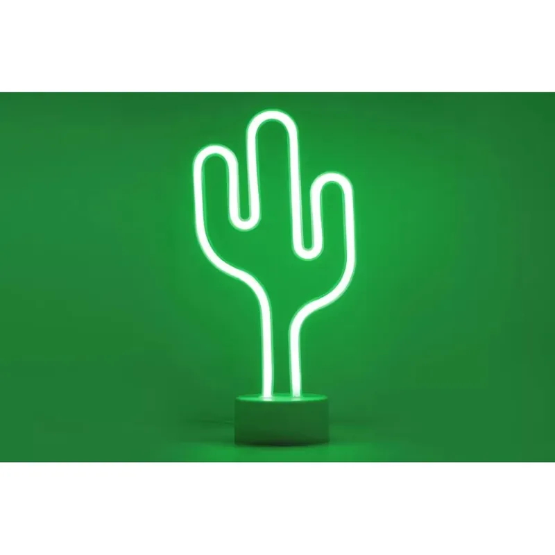 YOOUP PM037923 LED De masă neon dekor Cactus Plată sigură