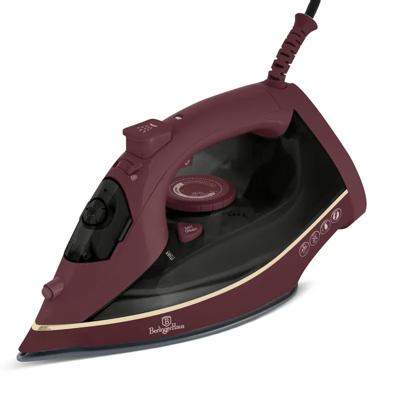 BERLINGER HAUS BH/9595 Leonardo Collection Fier de călcat Cu aburi 2200W 300ml bordo Preferatul clienților