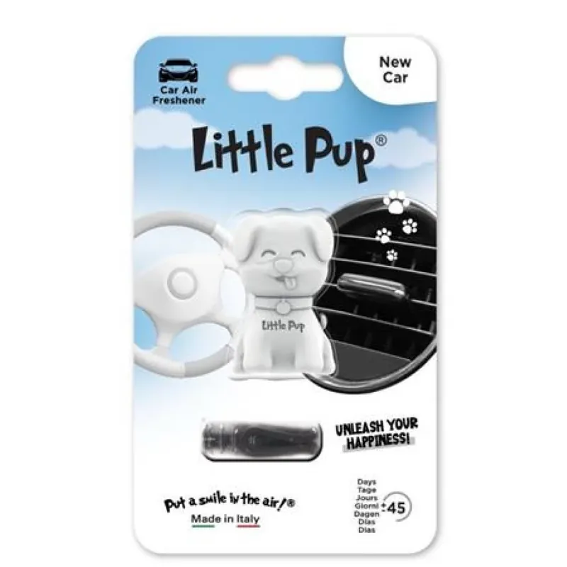 Calitate înaltă LITTLE PUP Odorizant auto în orificiul de aerisire New Car alb