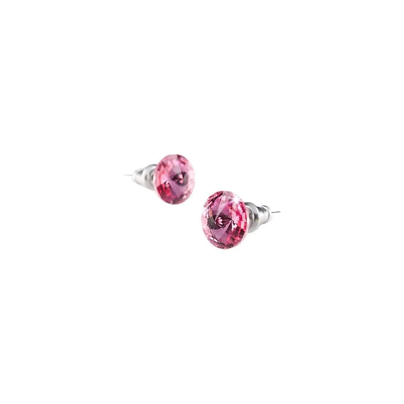 Cumpără acum ART CRYSTELLA Cercei roz SWAROVSKI cu cristal vârf 8mm