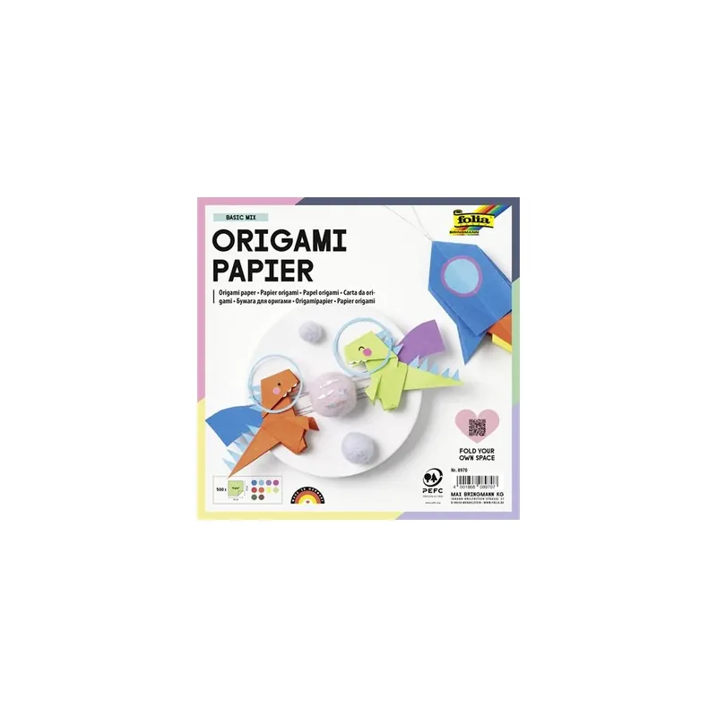 Cumpără online FOLIA Origami hârtie 20x20cm 70g 500 lap mixt culoare