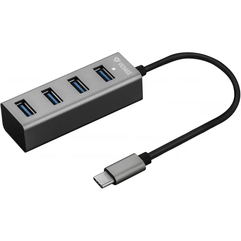 Preț promoțional YENKEE YHB C430 Aluminiu încărcător splitter 4 buc USB-C porturi
