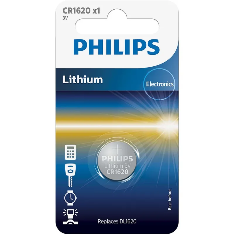 PHILIPS Minicells CR1620 Lithium baterie buton (CR) 1buc Nu rata