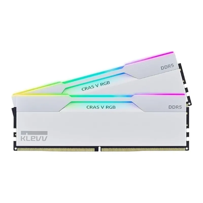 KLEVV 64GB CRAS V DDR5 6000MHz CL30 KIT alb RGB KD5BGUA80-60A300J Cel mai vândut
