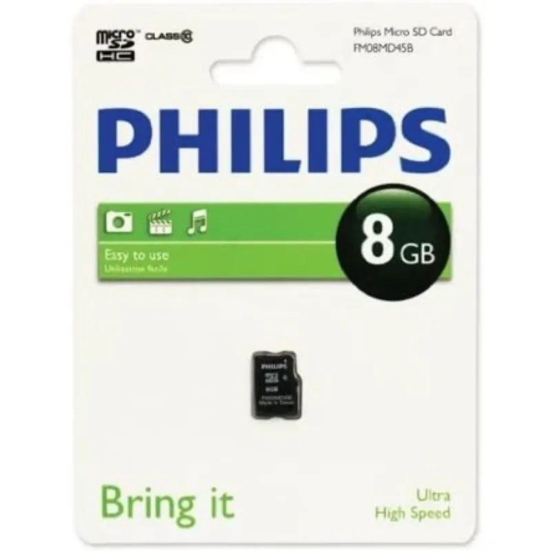 PHILIPS Standard 8GB MicroSDHC 10 MB/s PH669036 Calitate înaltă