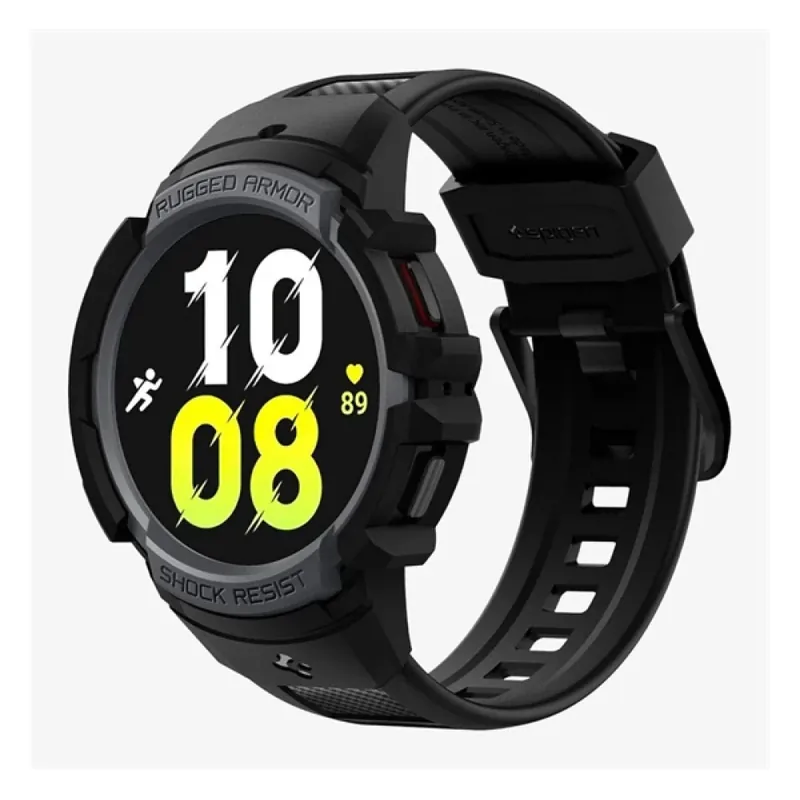 Plată sigură SPIGEN Samsung Watch 4 40 mm SPIGEN RUGGED ARMOR PRO curea de înlocuire unic méret, ütésállóság + silicon keret, SÖTÉTSZÜRKE