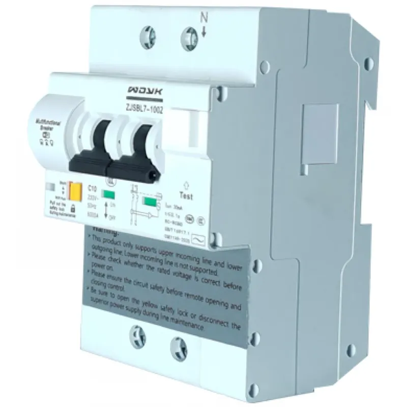 Preferatul clienților WDYK RCBO POW 10A 1P+1N Wi-Fi-s bipolar combinat Dispozitiv cu curent rezidual montat cu contor