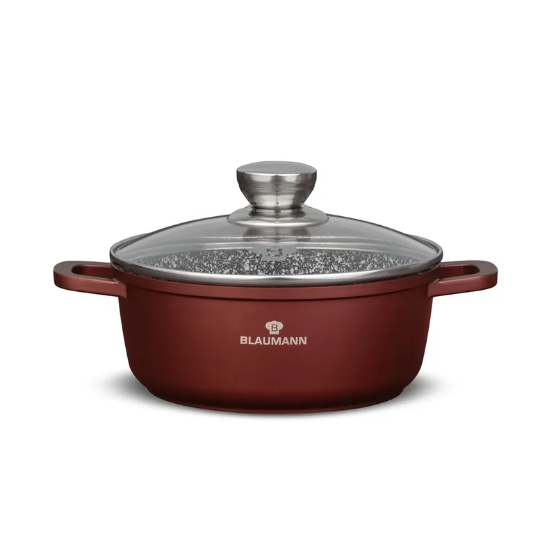 Disponibil imediat BLAUMANN BL-4077 Cerastone Collection oală cu capac 20cm 2.3L bronz