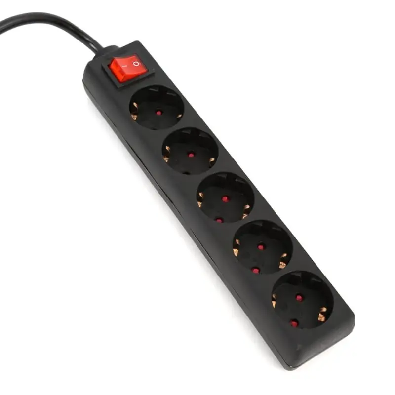 OMEGA OL5G15 de rețea splitter 5 priză 1.5m negru cu comutator Ofertă de sezon